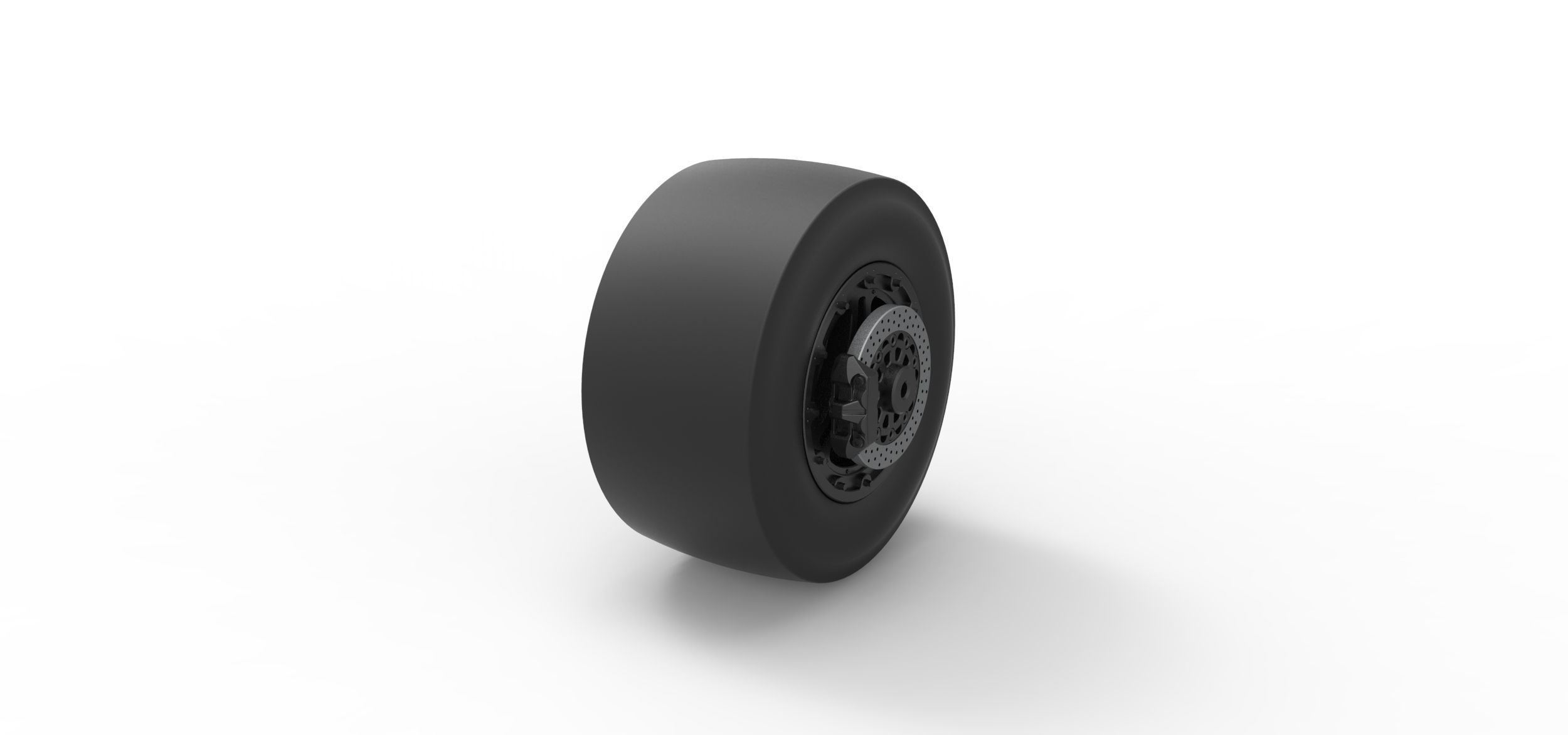 Rear wheel of Top fuel dragster motorcycle Scale 1 to 25 3D print model_8