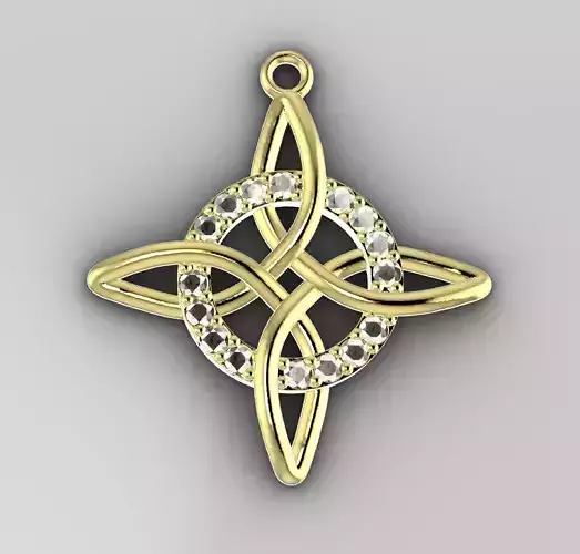 Witch knot pendant-nudo bruja 3d printable