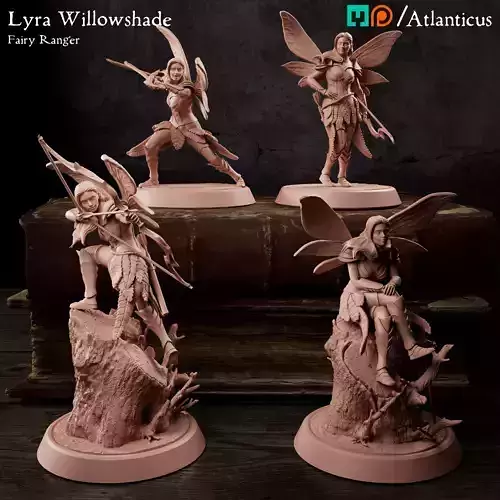 Female Fairy Ranger - Lyra Willowshade - BUNDLE 3D Model Collection