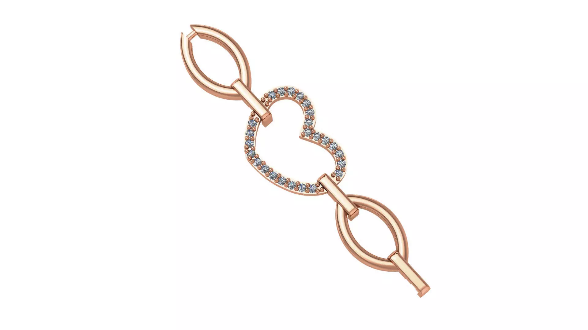 Necklace Bracelet Chain Link 3dm stl renders details 3D print model