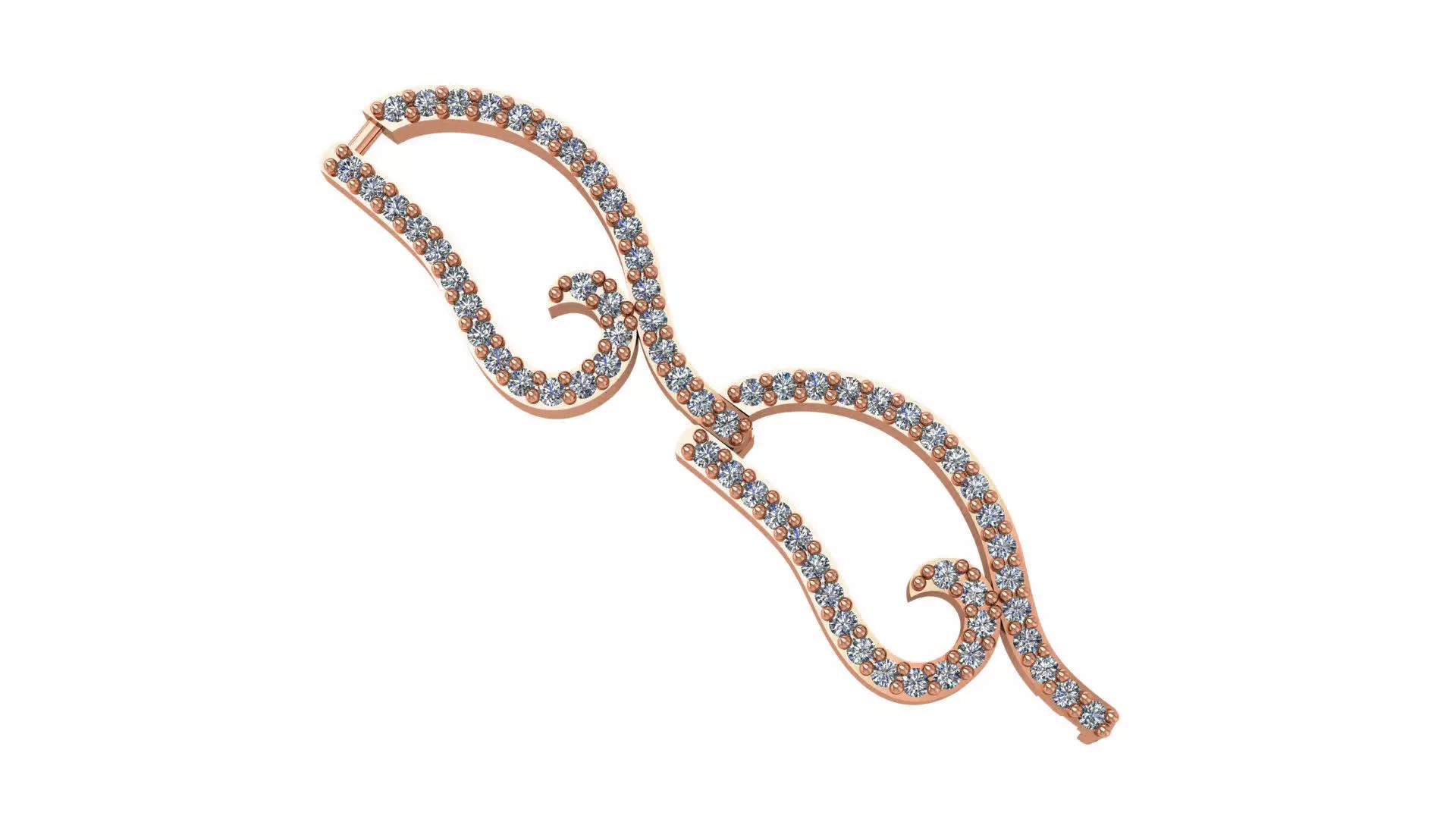 Necklace Bracelet Chain Link 3dm stl renders details 3D print model