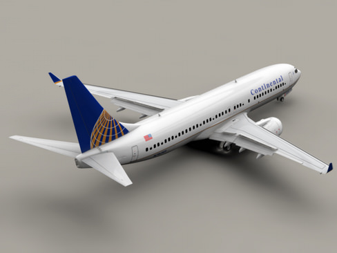 Boeing 737-800 Continental Airlines 3D model_1