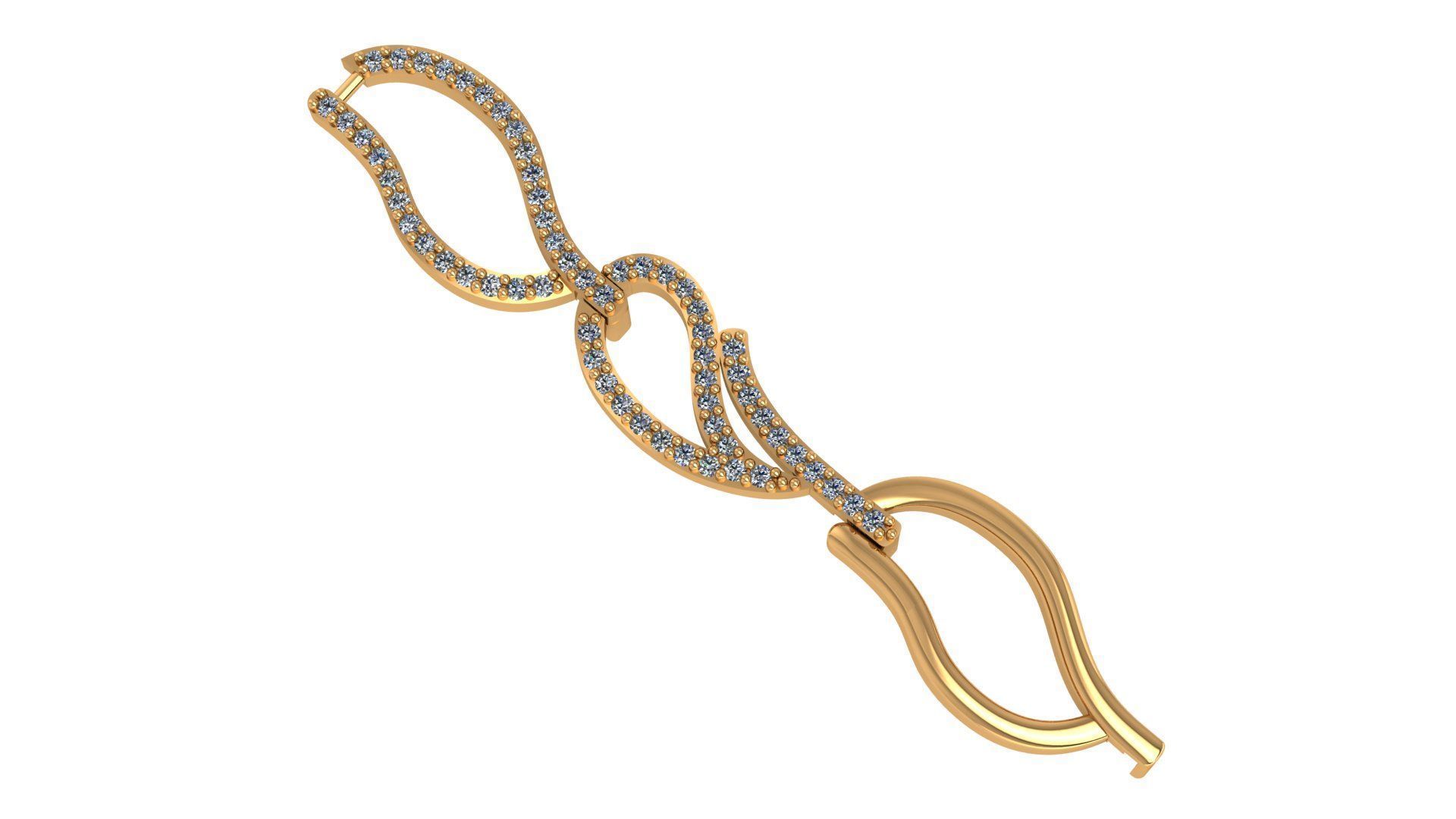 Necklace Bracelet Chain Link 3dm stl renders details 3D print model_1