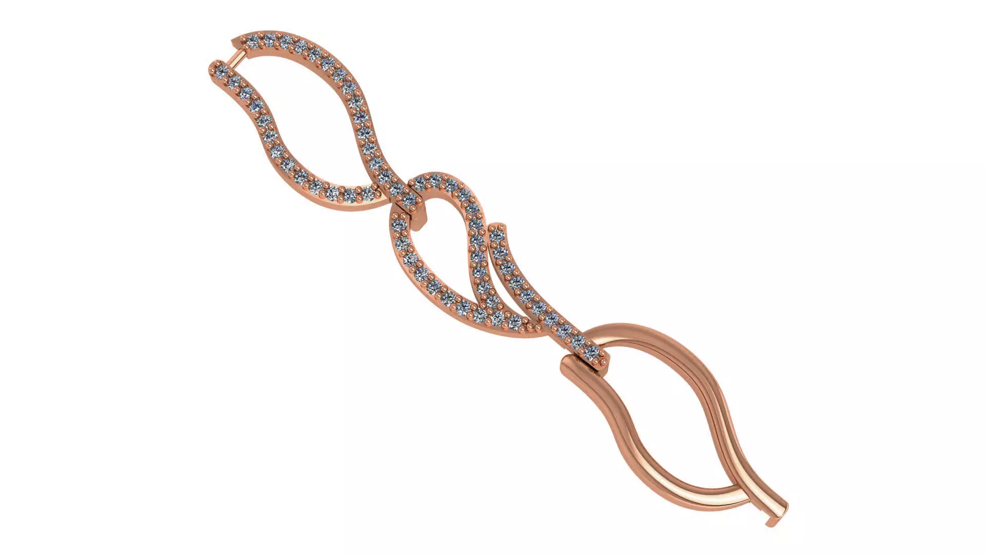 Necklace Bracelet Chain Link 3dm stl renders details 3D print model_0