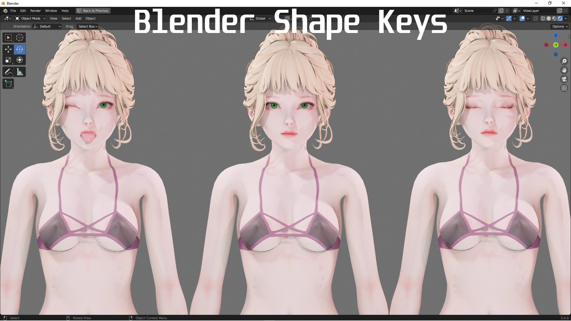 Bikini 0006 - UE5 - Unity - Blender - Animated Low-poly 3D model_6