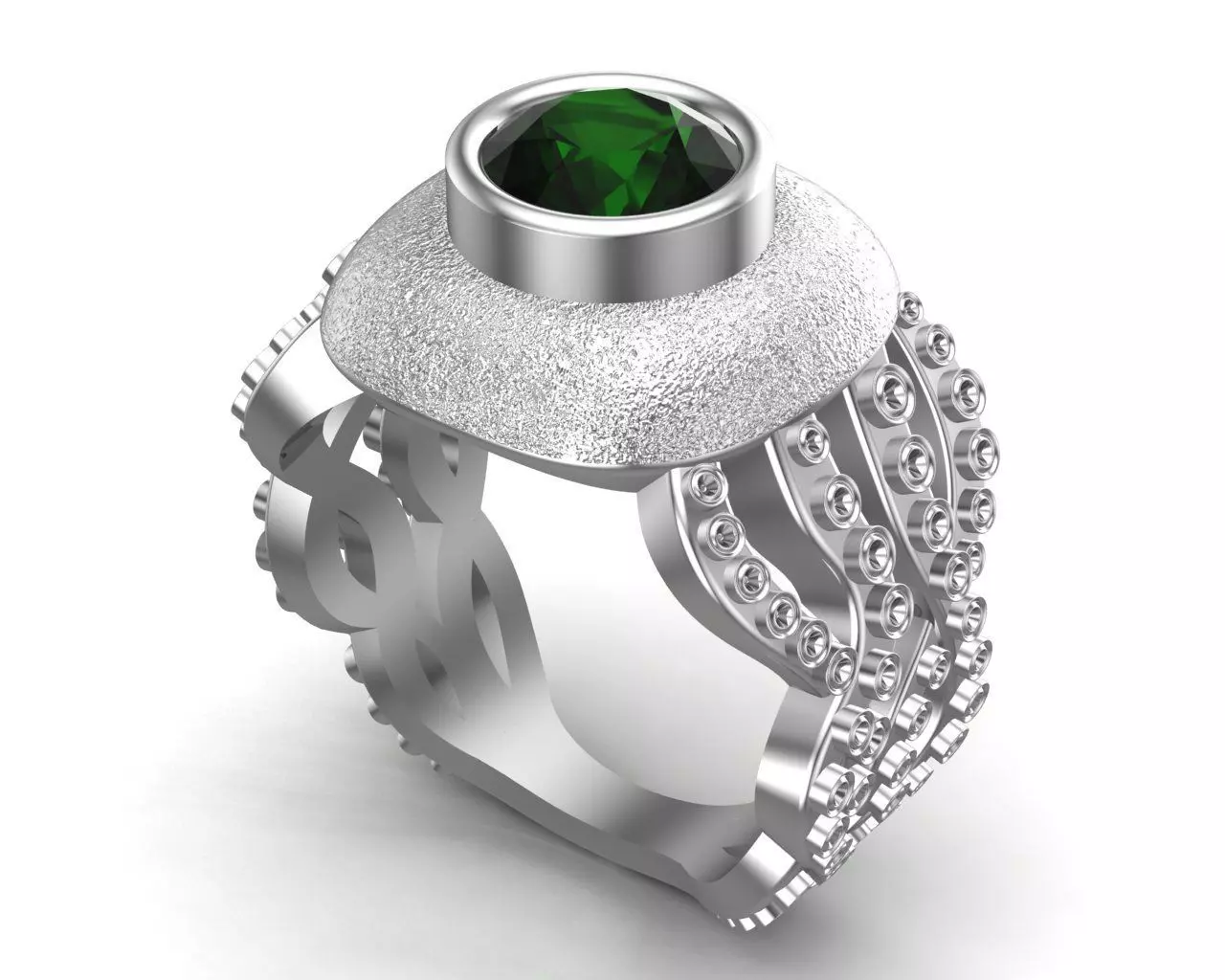 Jellyfish Silver Ring 3D print model