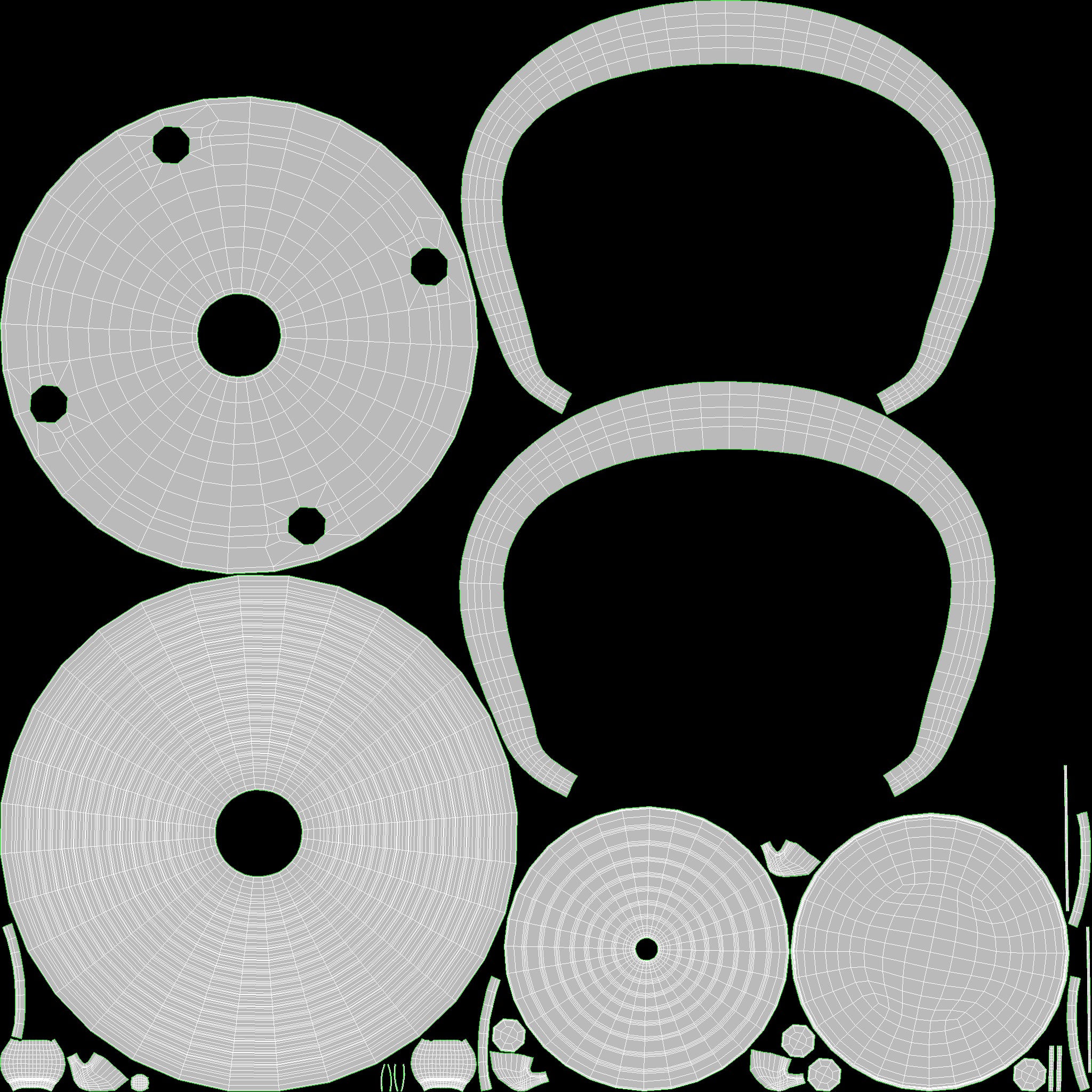 Japanese Cast Iron Tea Set 3D model_7