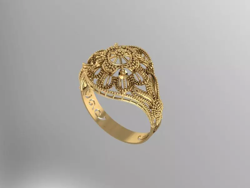 Gold Ring 15 3D print model_0