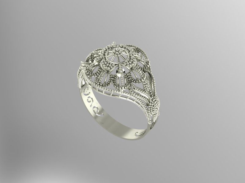 Gold Ring 15 3D print model_1