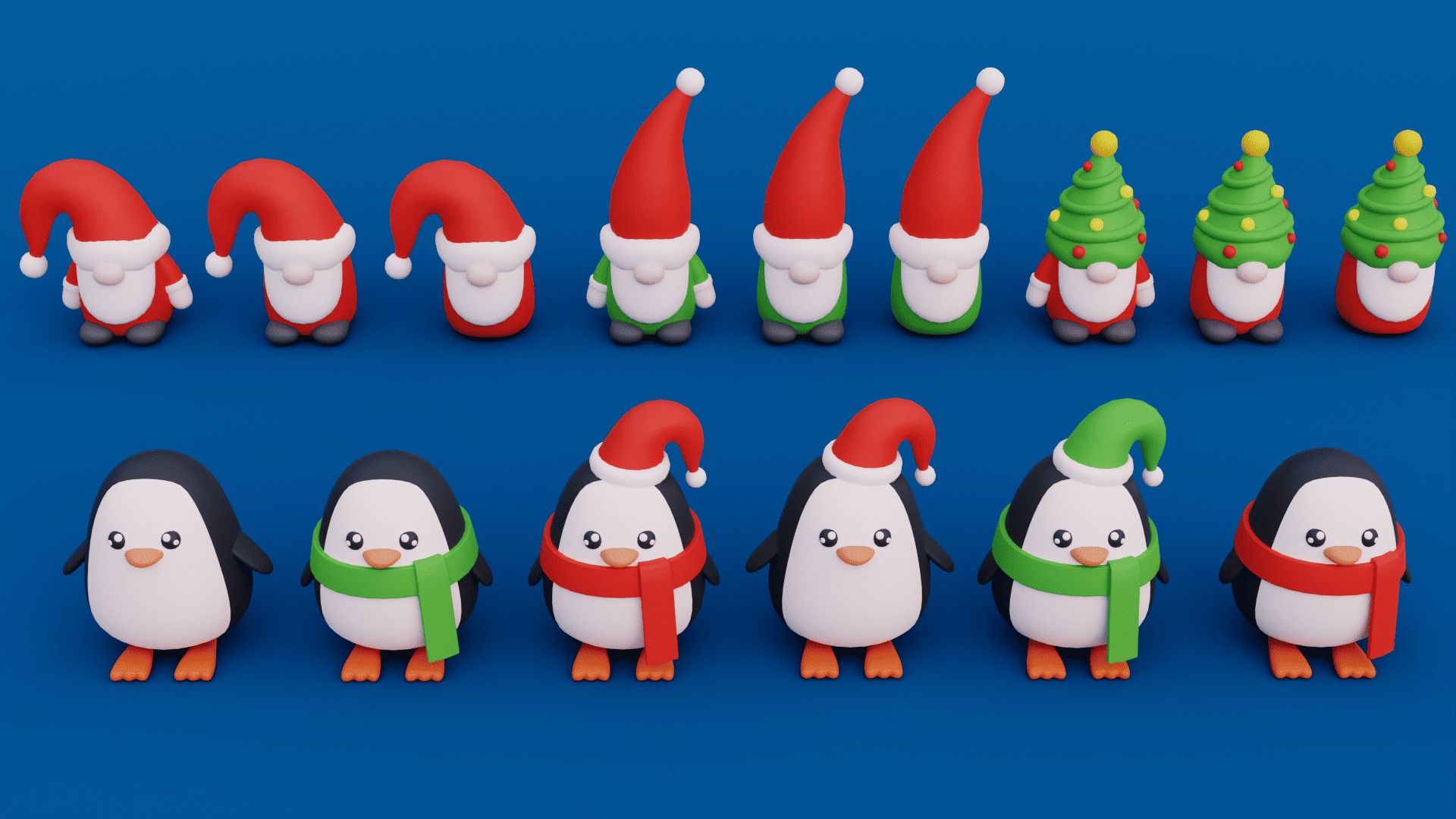 Cozy Cartoon Christmas 3D Asset Pack Low-poly 3D model_16