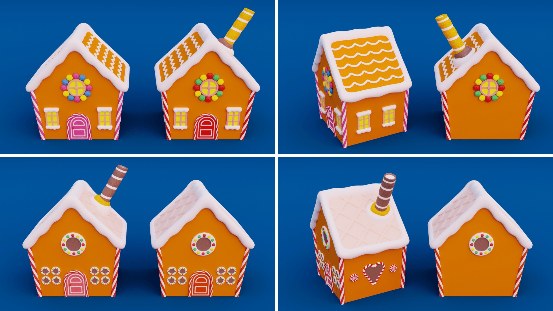 Cozy Cartoon Christmas 3D Asset Pack Low-poly 3D model_8