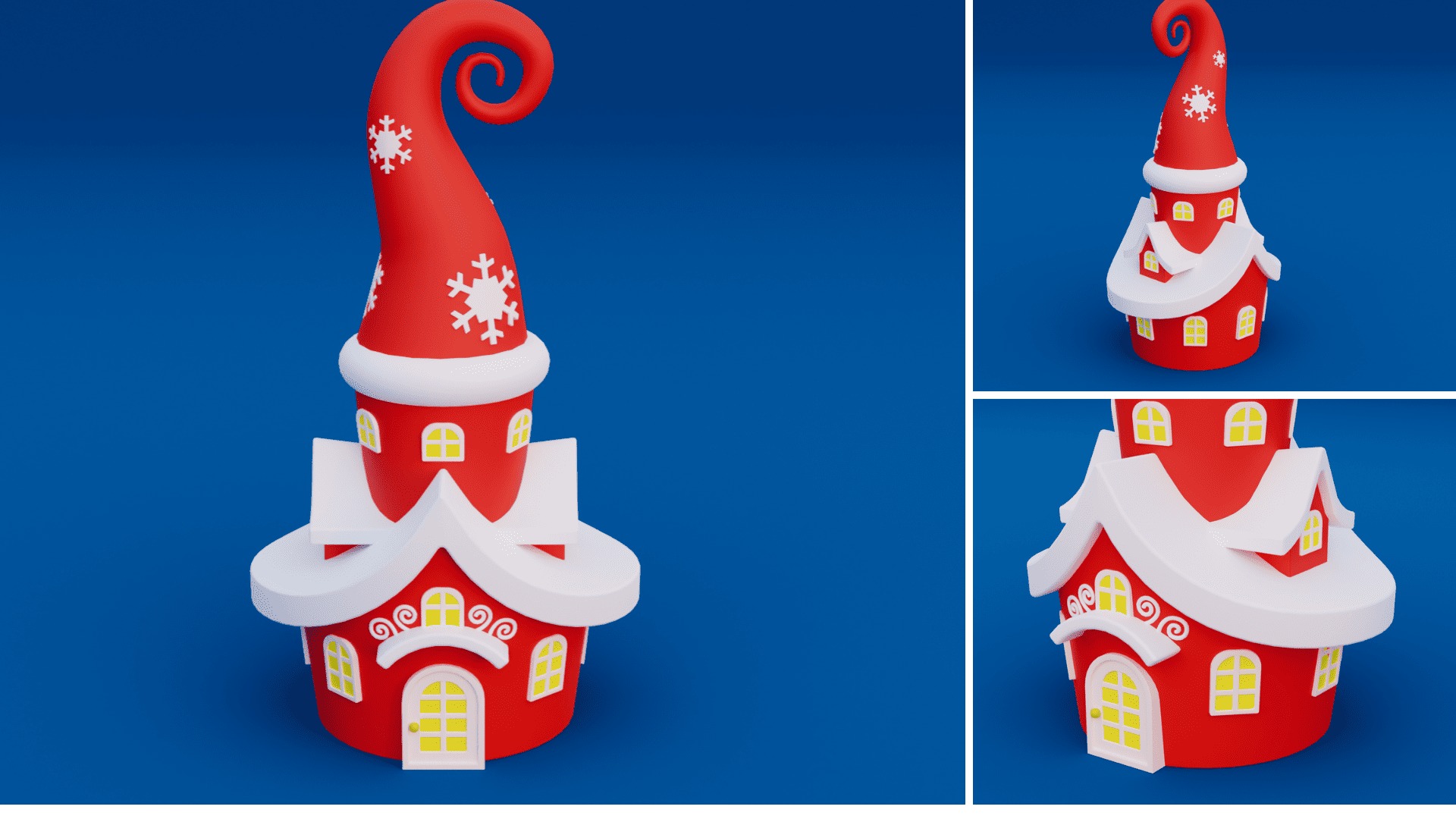 Cozy Cartoon Christmas 3D Asset Pack Low-poly 3D model_9