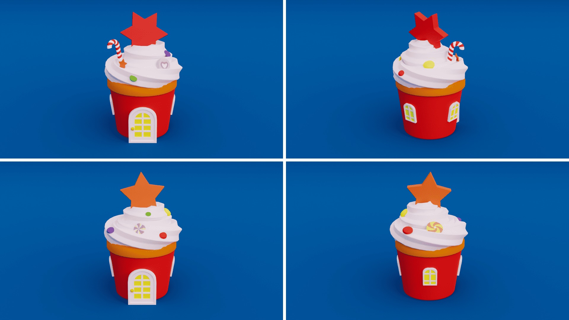 Cozy Cartoon Christmas 3D Asset Pack Low-poly 3D model_5