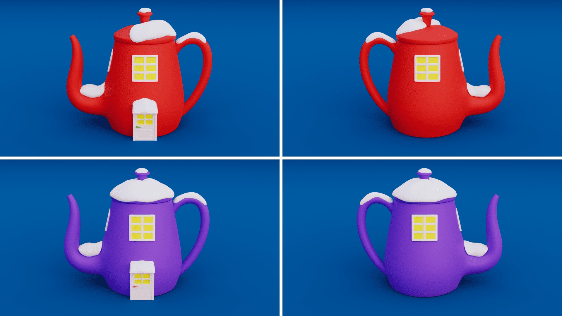 Cozy Cartoon Christmas 3D Asset Pack Low-poly 3D model_3