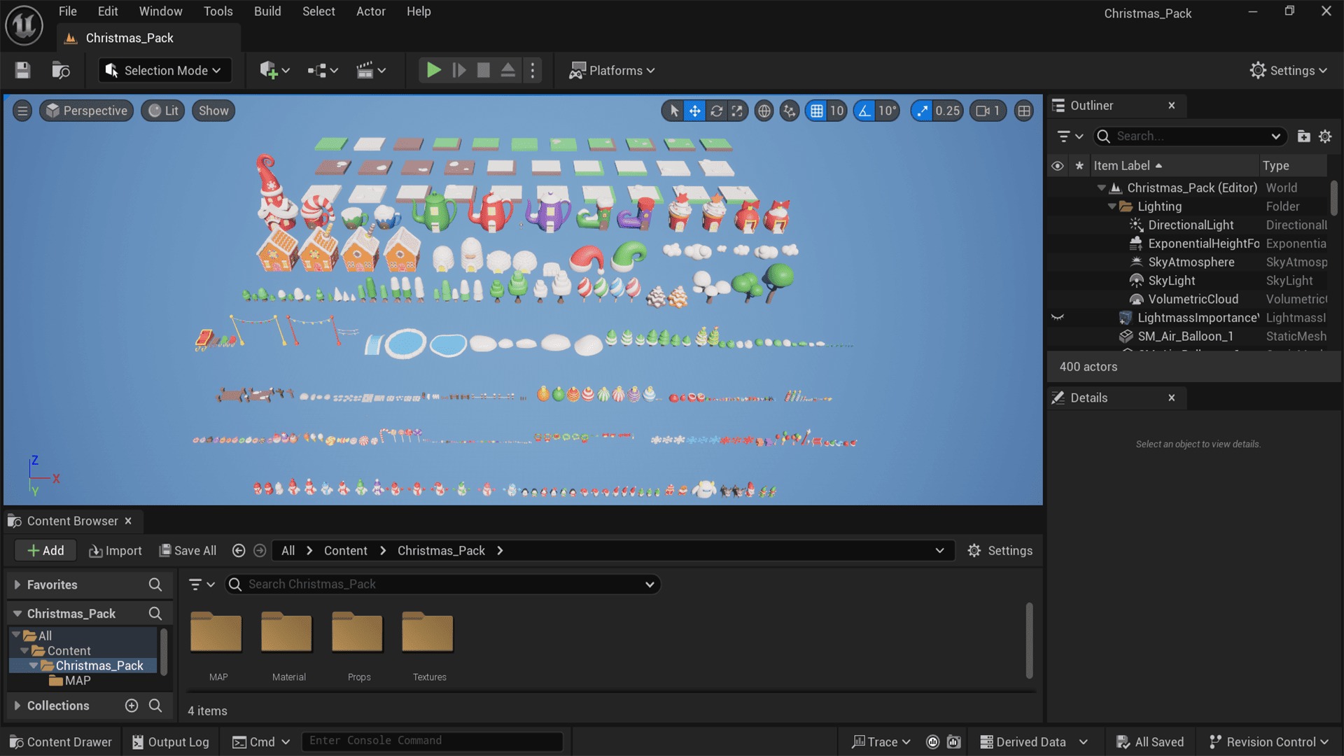 Cozy Cartoon Christmas 3D Asset Pack Low-poly 3D model_19