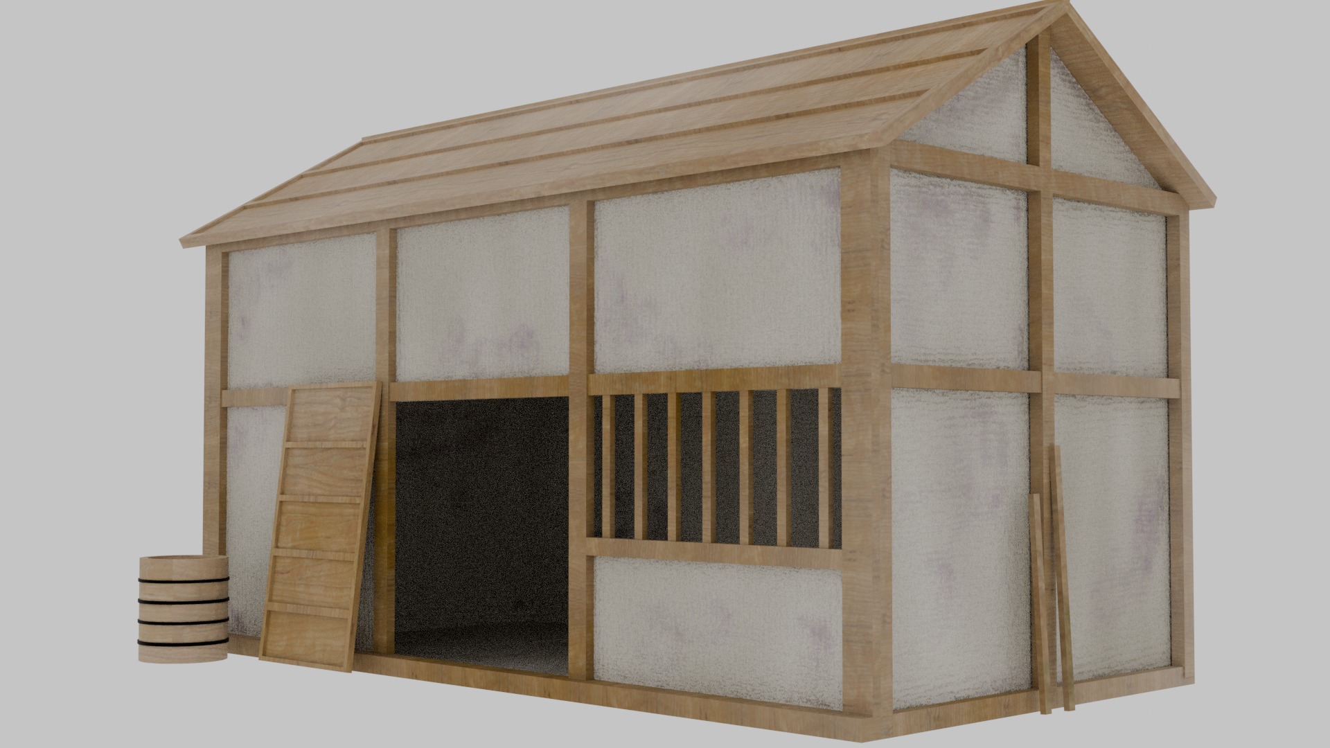 Old Japanese House 3D model_1