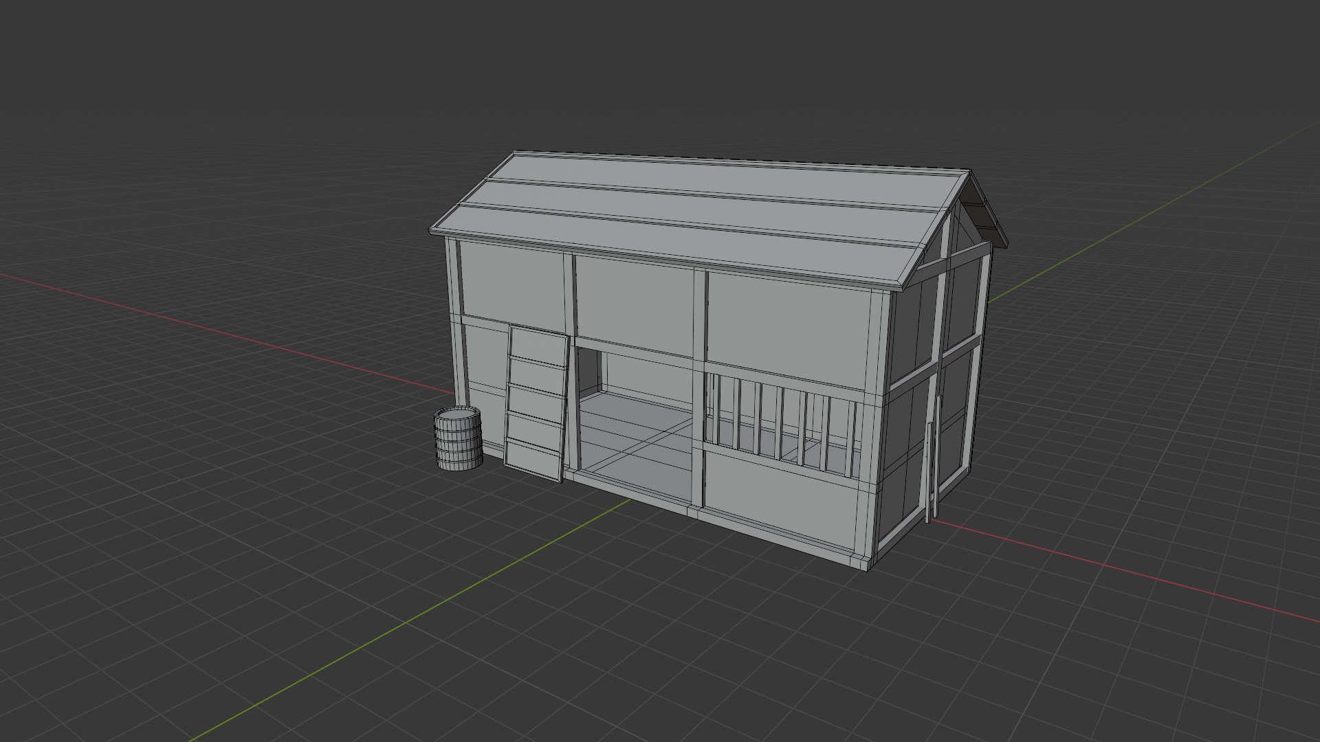 Old Japanese House 3D model_5