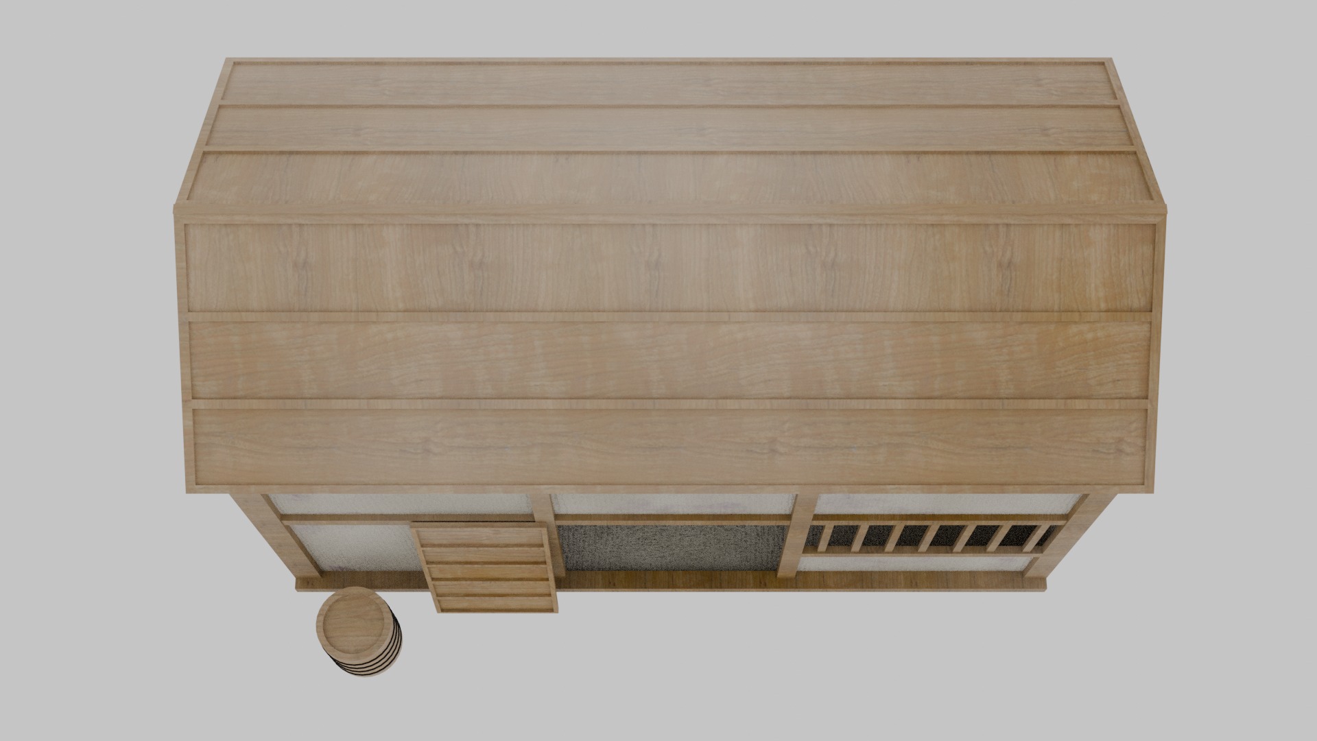 Old Japanese House 3D model_3