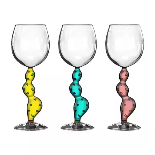 Wine Glass Cactus 3D model