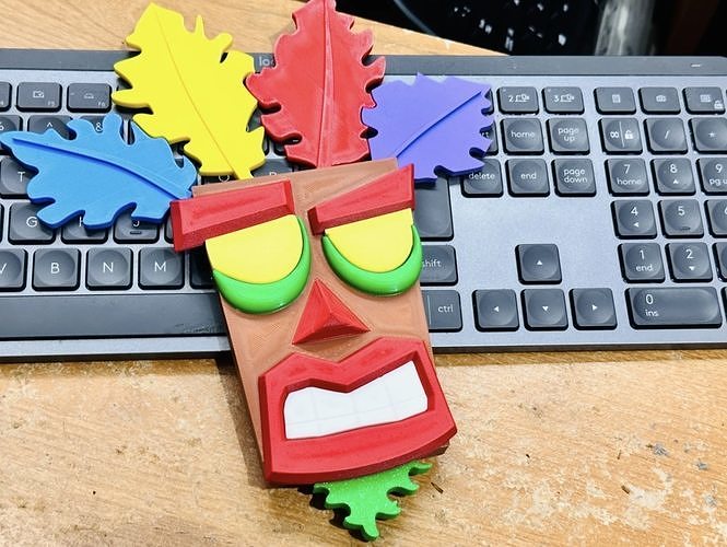 Crash Bandicoot - Aku Aku Mask - Desk Prop Free 3D print model