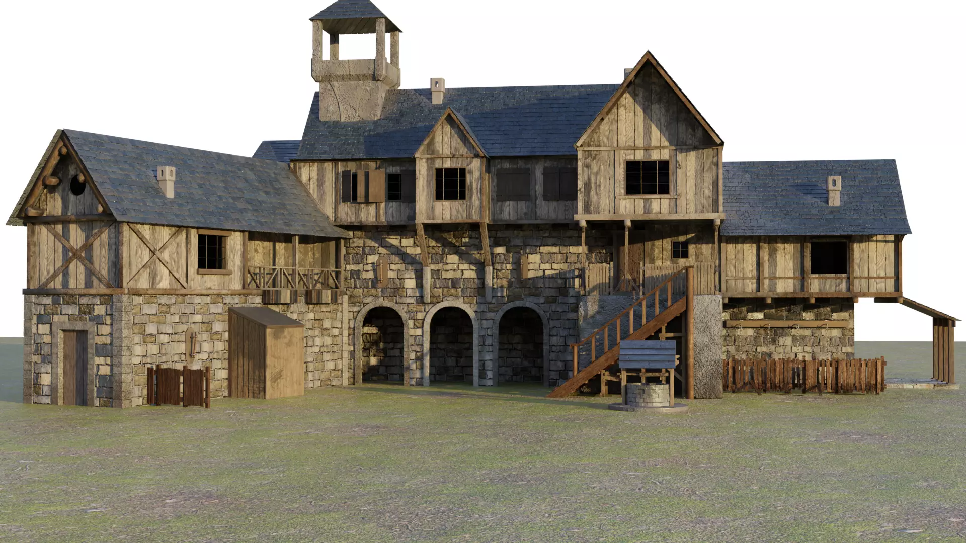 Medieval Warehouse 3D model_0