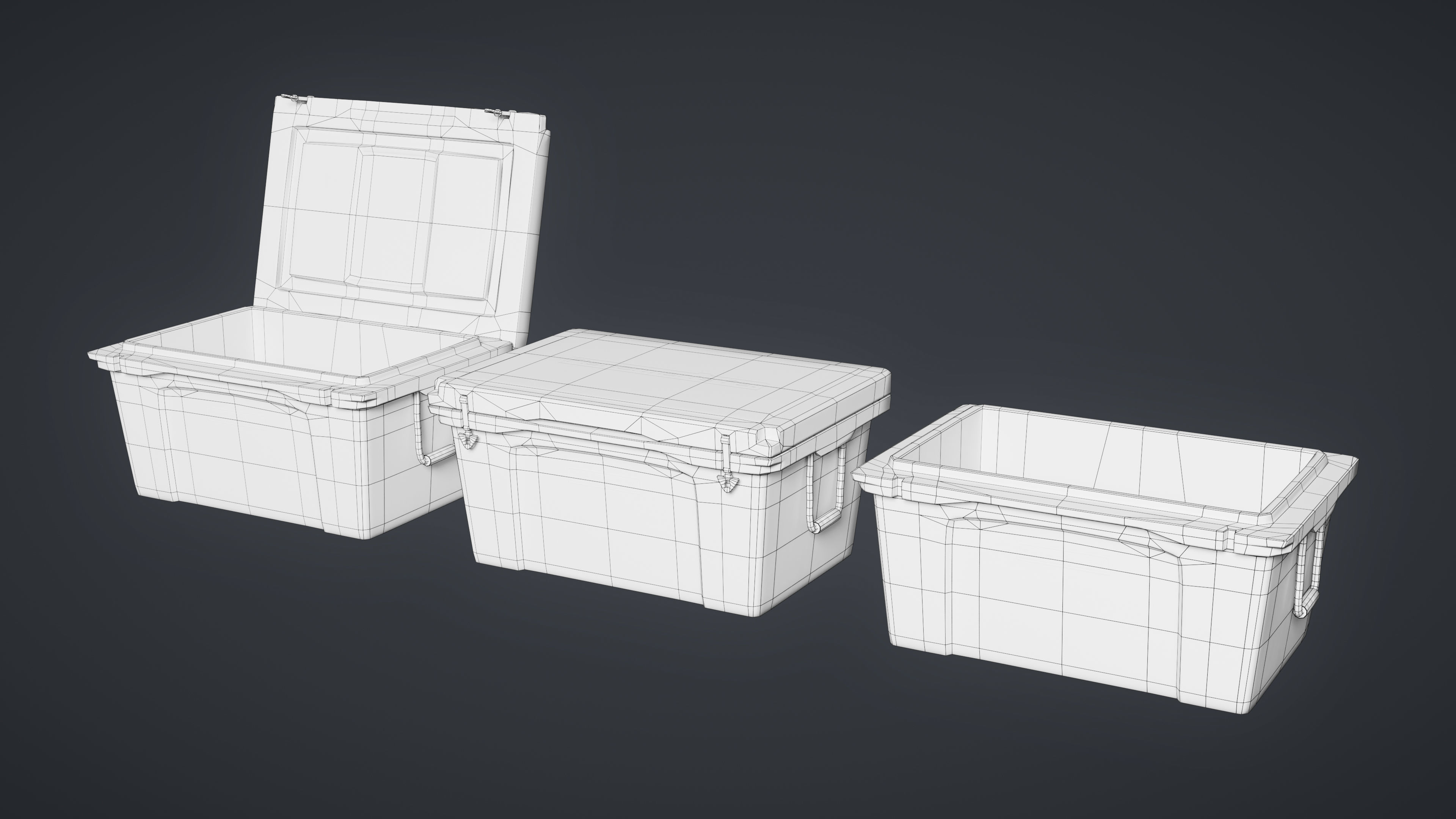 Fishing Cooler Game Ready Low-poly 3D Model Low-poly 3D model_6