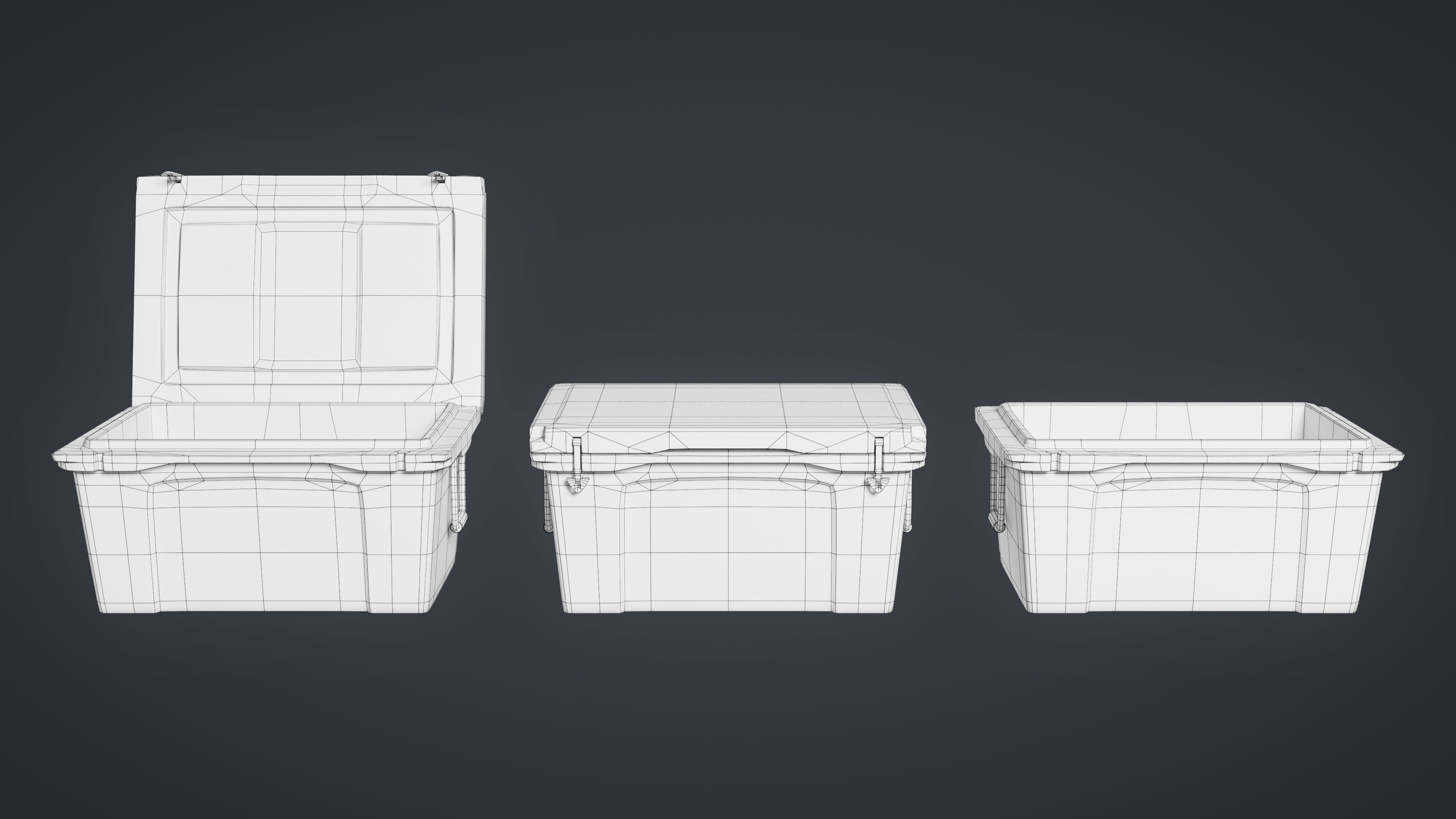 Fishing Cooler Game Ready Low-poly 3D Model Low-poly 3D model_5