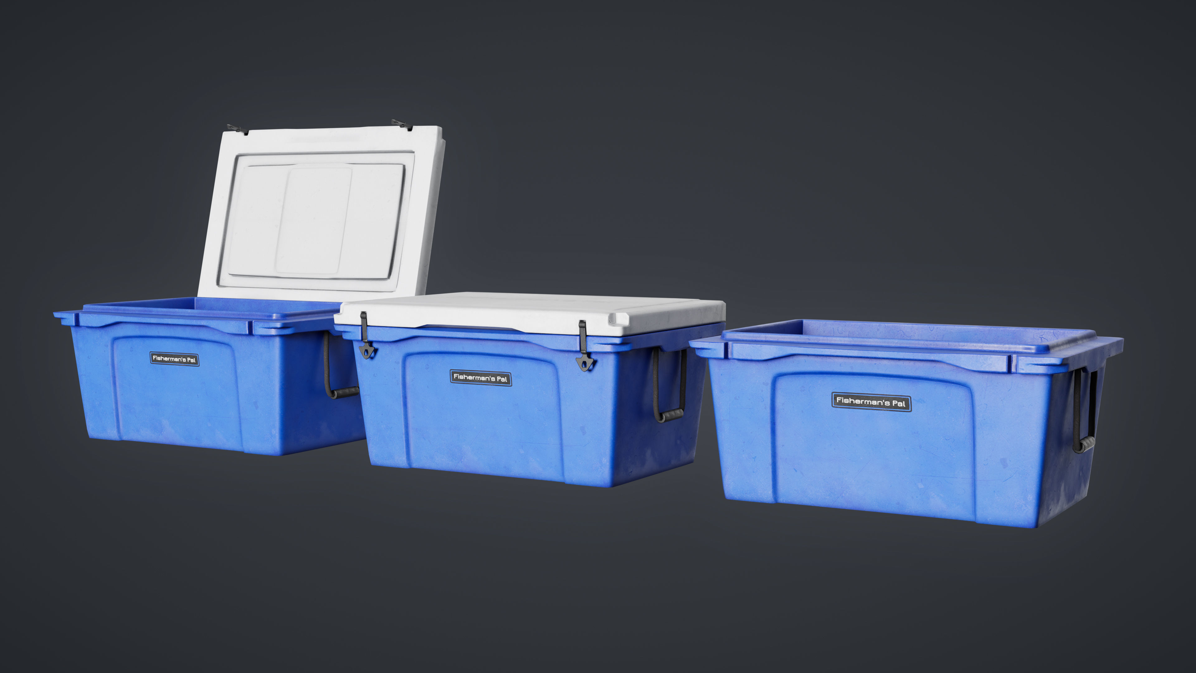 Fishing Cooler Game Ready Low-poly 3D Model Low-poly 3D model_1