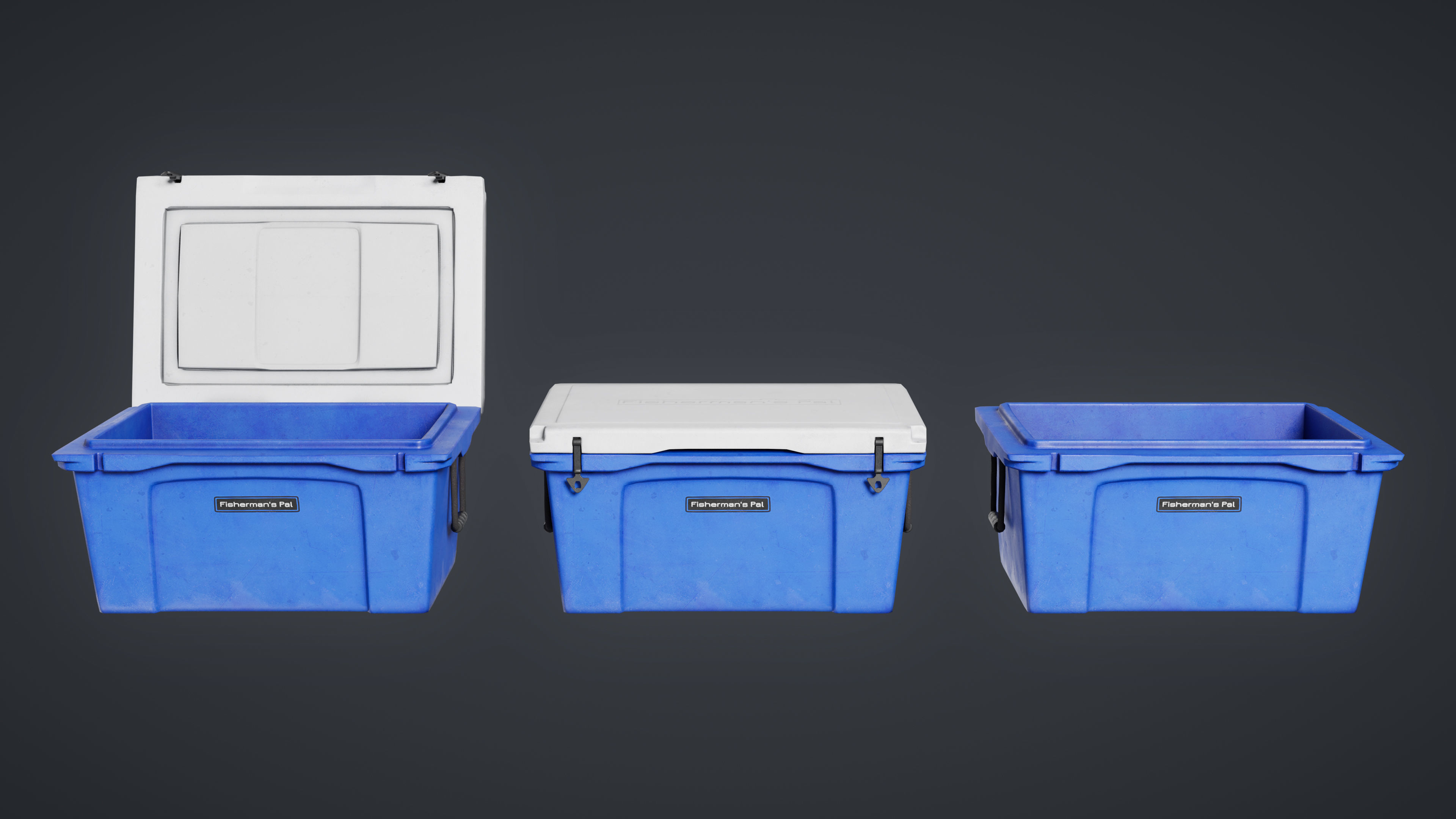 Fishing Cooler Game Ready Low-poly 3D Model Low-poly 3D model_4
