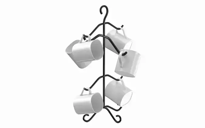 Mug Tree Stand With Mugs