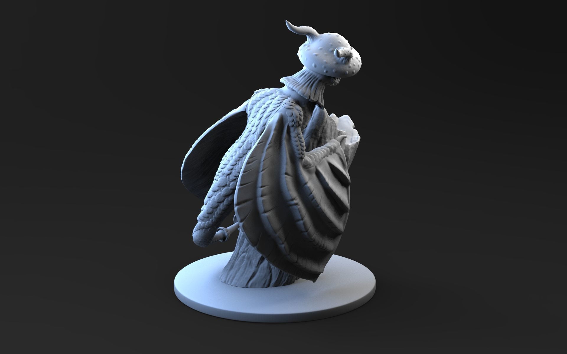 Mushroom Dragon 3D print model_6