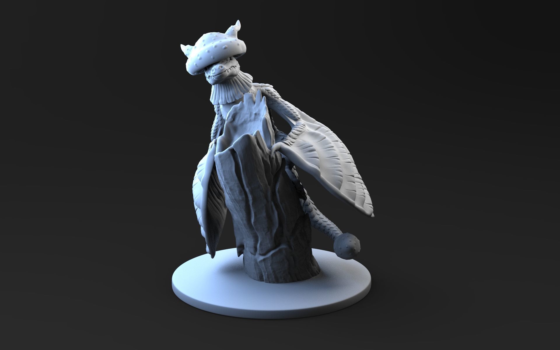 Mushroom Dragon 3D print model_10