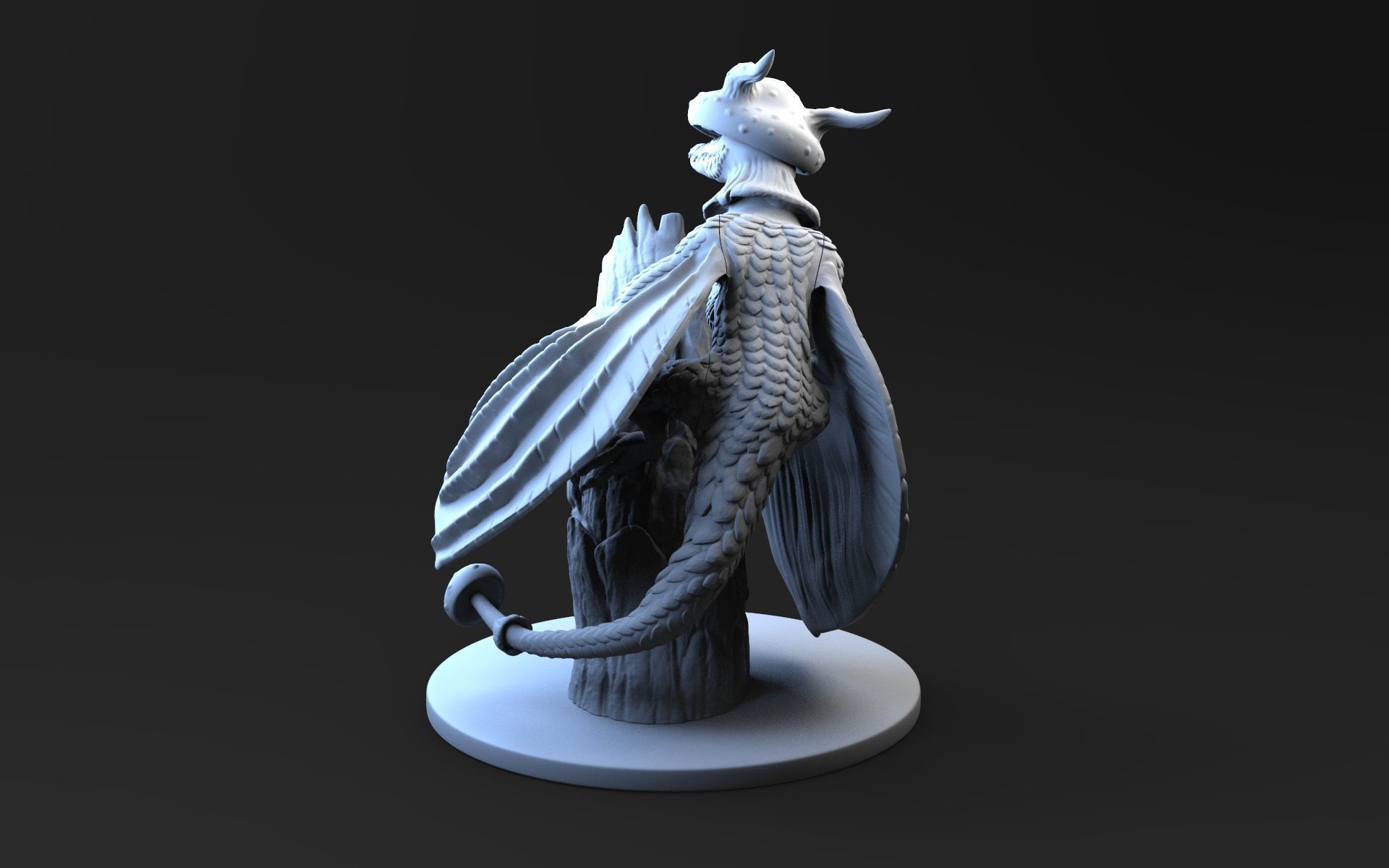 Mushroom Dragon 3D print model_4