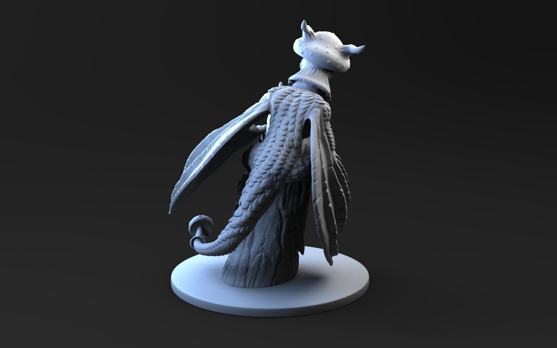 Mushroom Dragon 3D print model_5
