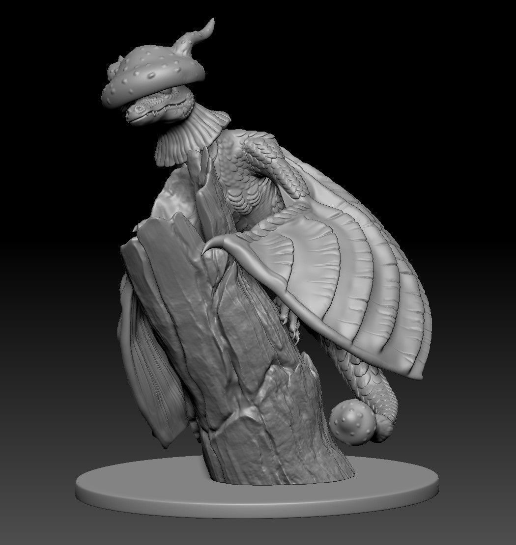 Mushroom Dragon 3D print model_15