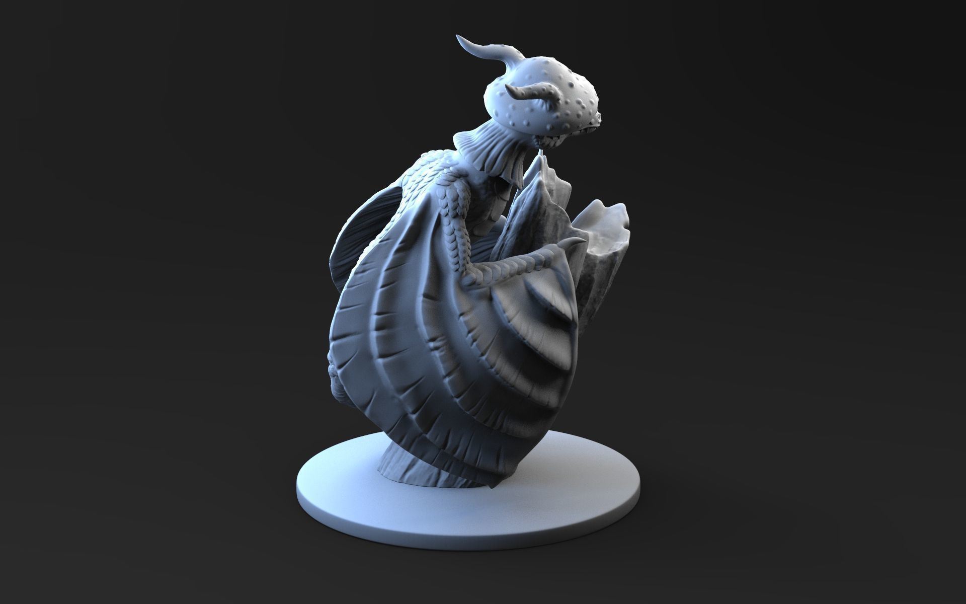 Mushroom Dragon 3D print model_7