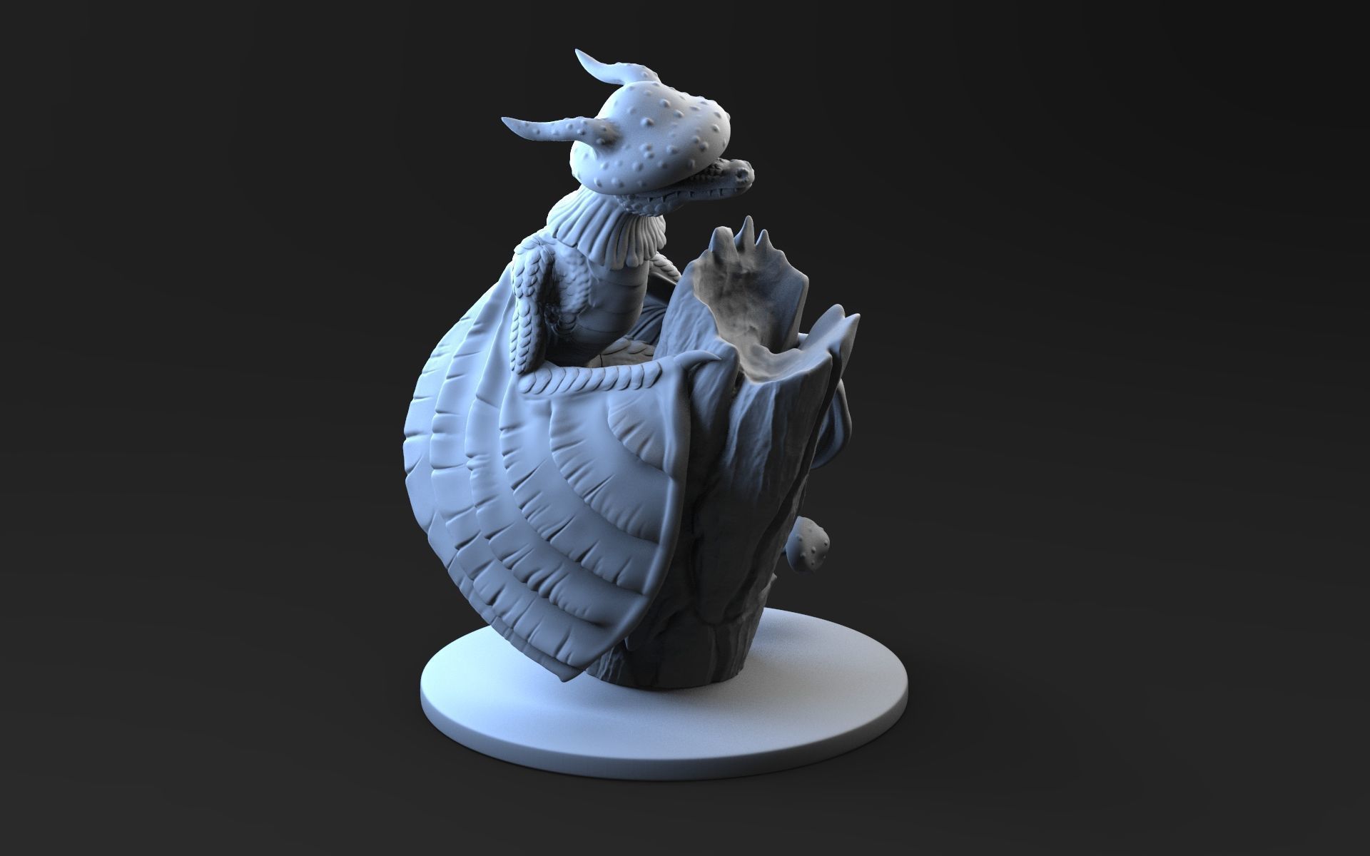 Mushroom Dragon 3D print model_8
