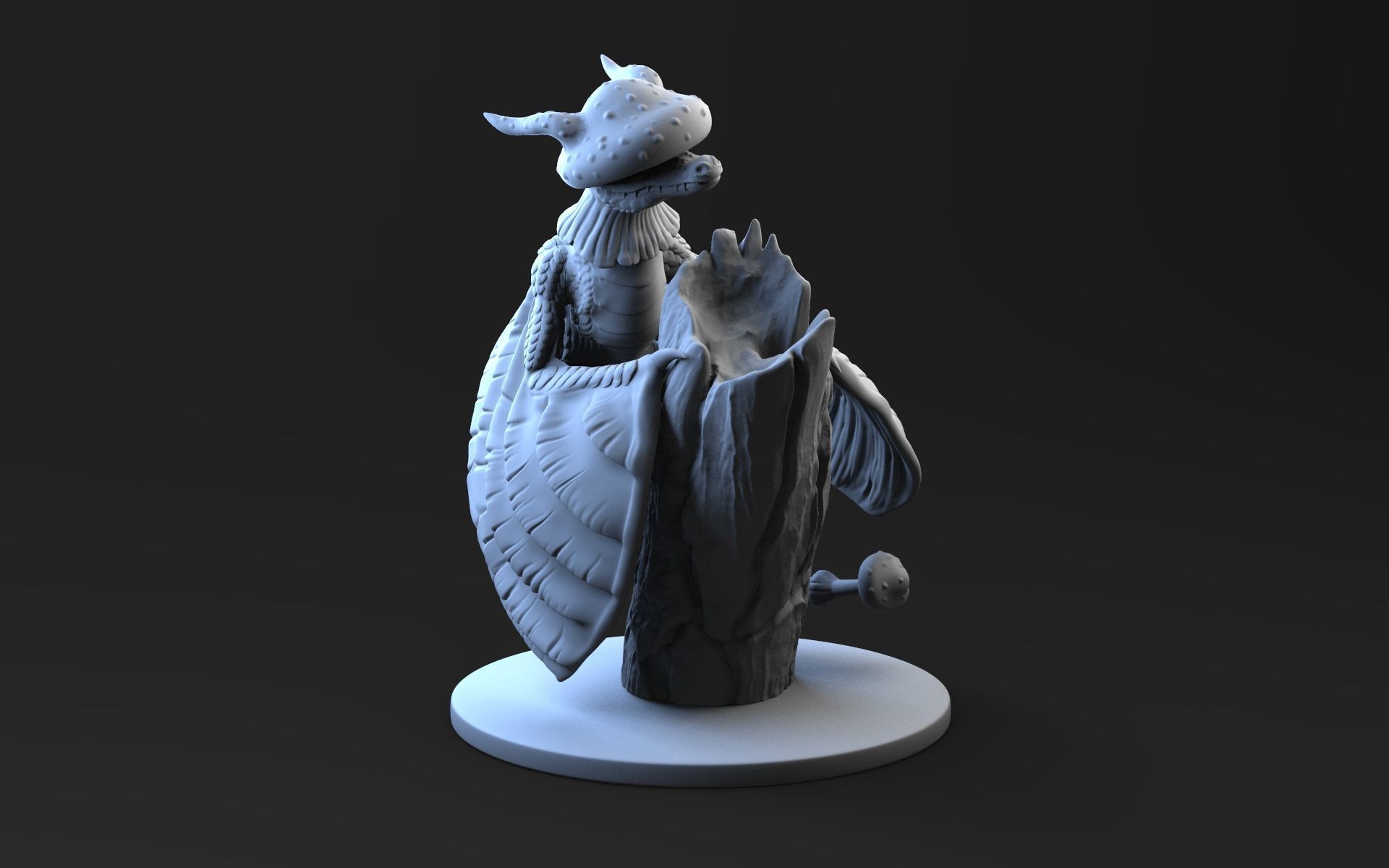 Mushroom Dragon 3D print model_9
