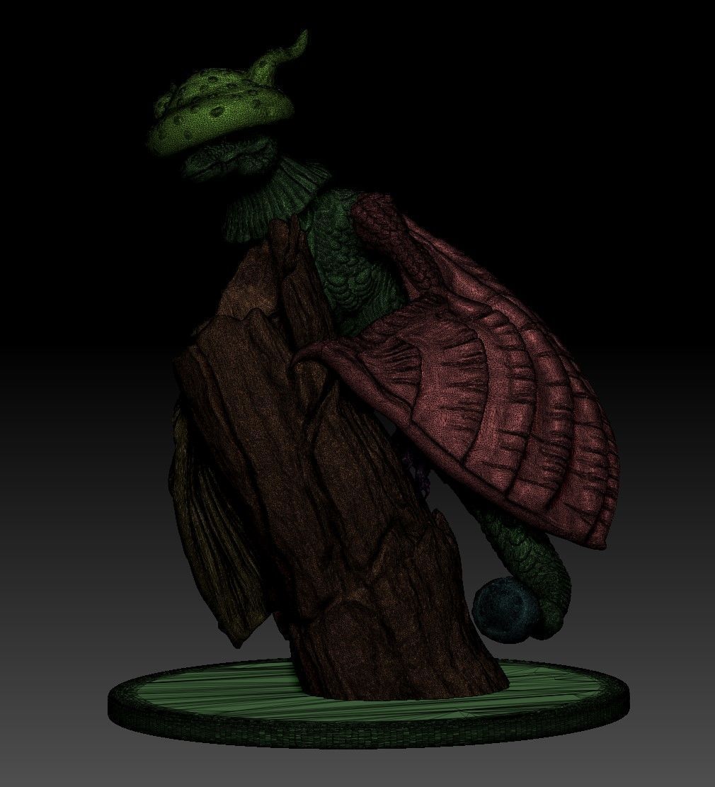 Mushroom Dragon 3D print model_16