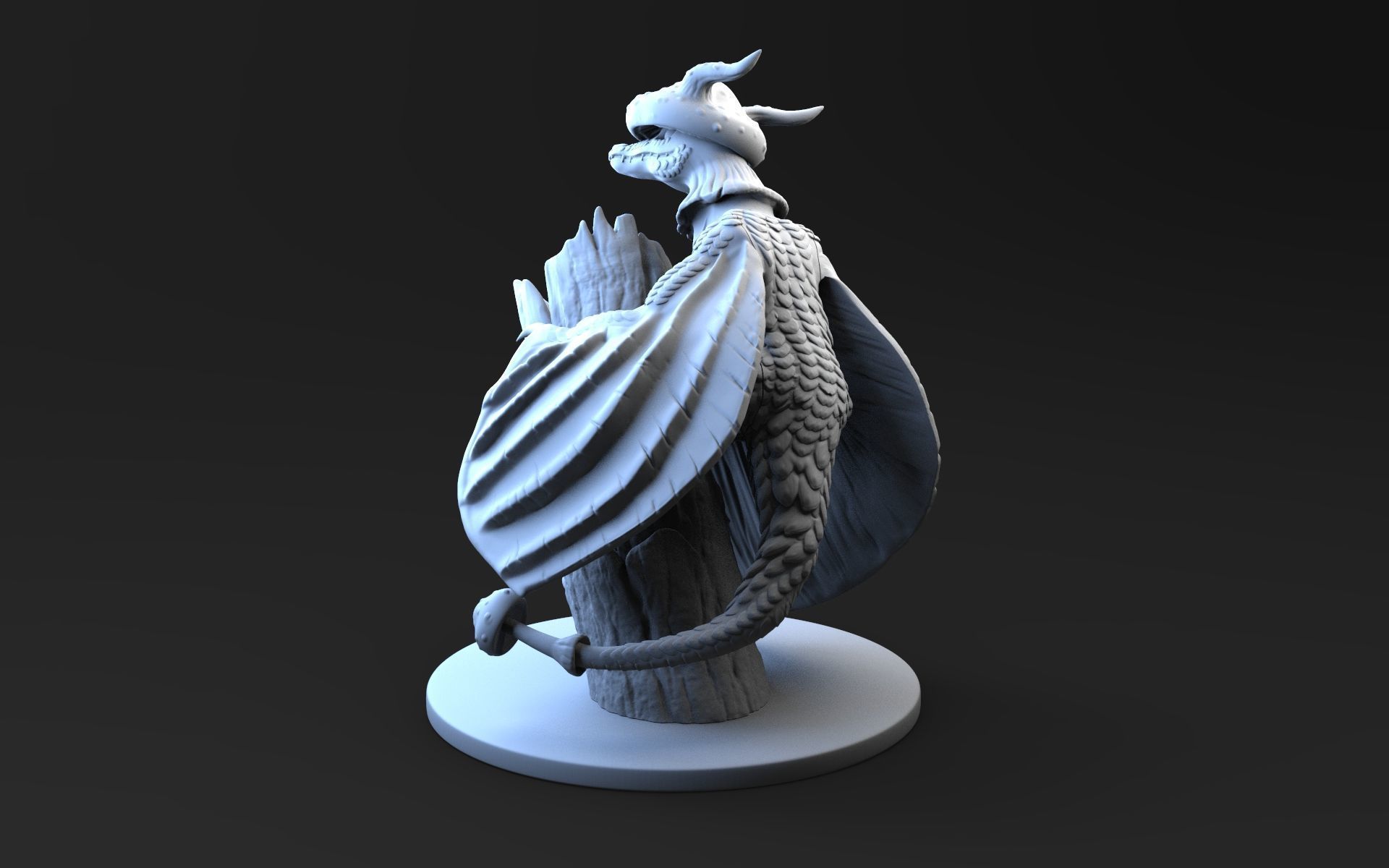 Mushroom Dragon 3D print model_3