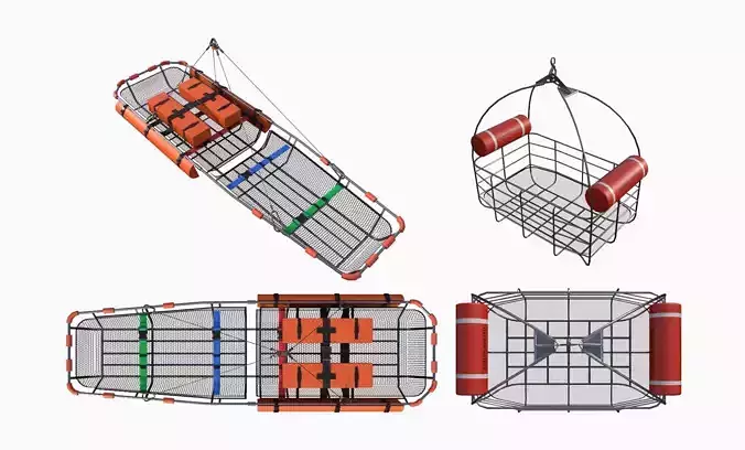 Coast Guard hoist stretcher and Basket   3D model