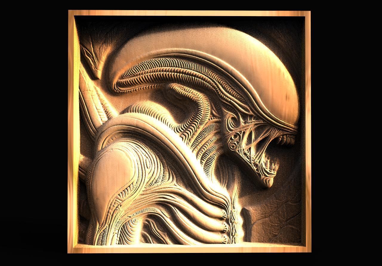 Alien Xenomorph CNC 3D print model_5
