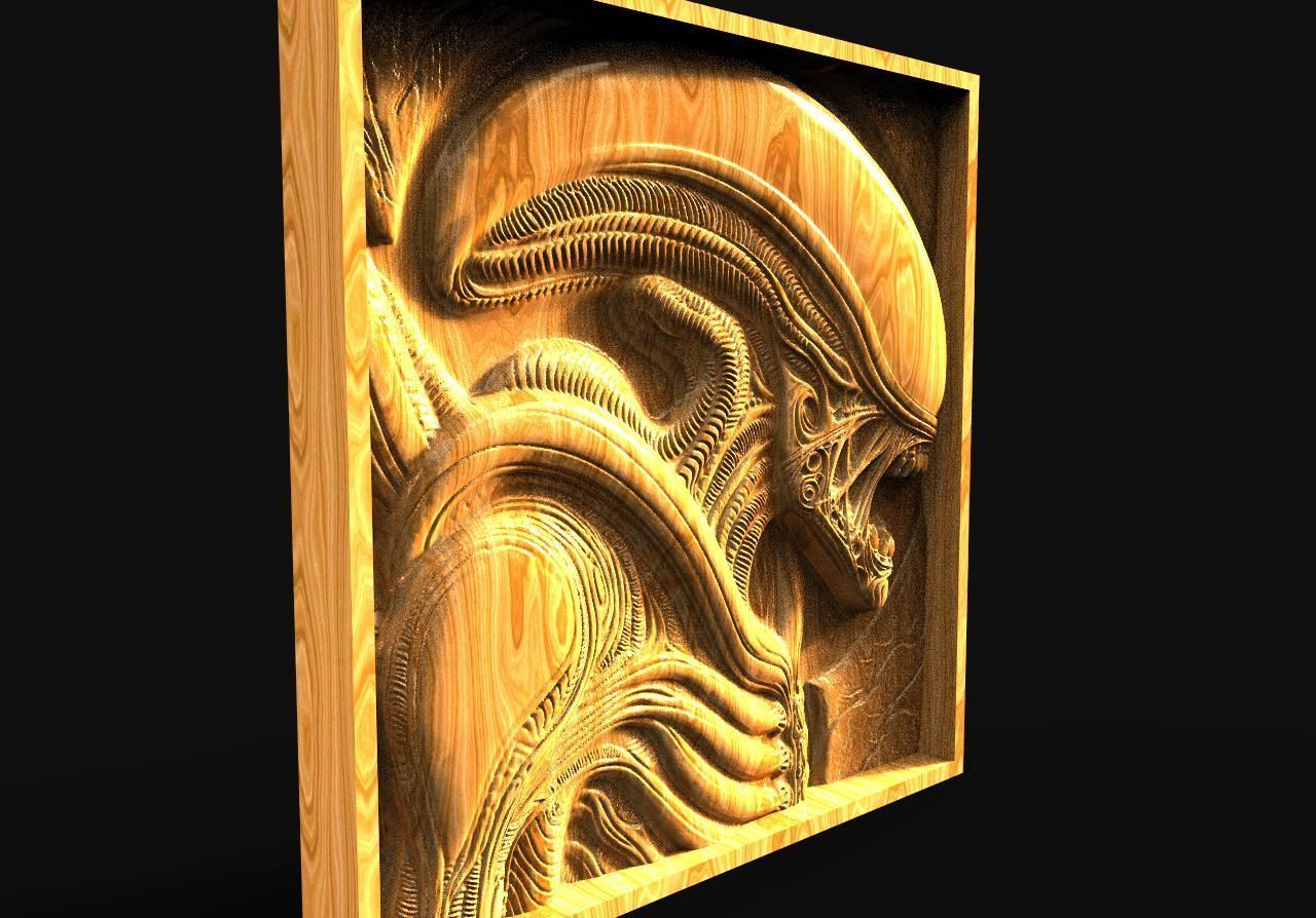 Alien Xenomorph CNC 3D print model_2