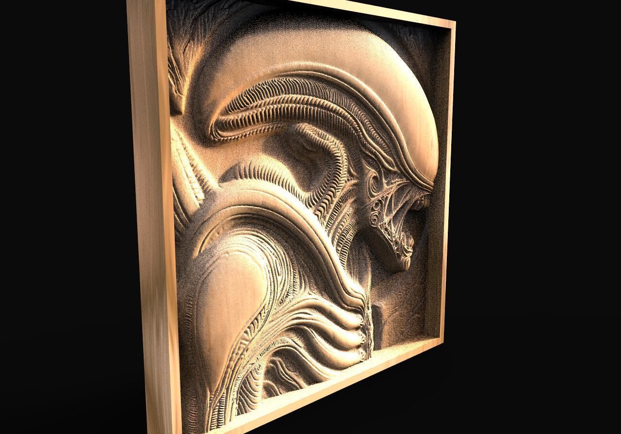 Alien Xenomorph CNC 3D print model_7