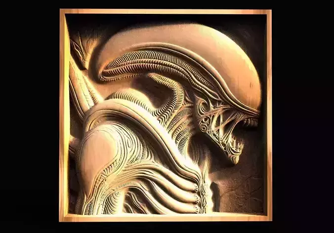 Alien Xenomorph CNC 3D print model