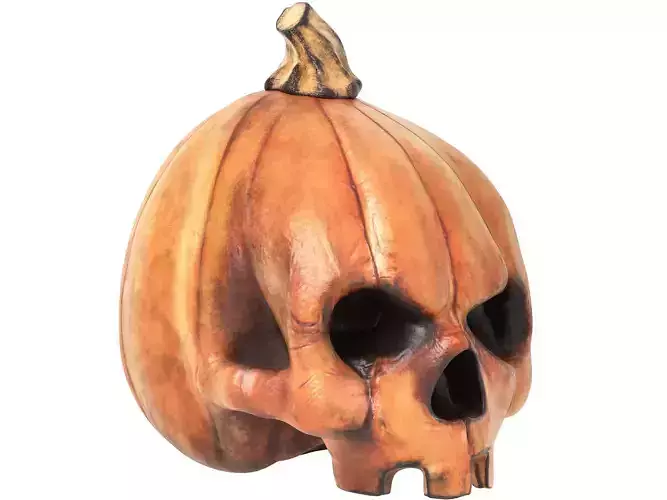 pumpkin skull head halloween