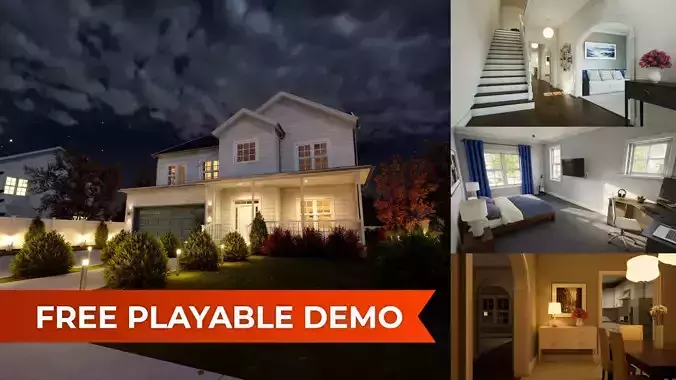 Suburban Modular House Pack 3D model