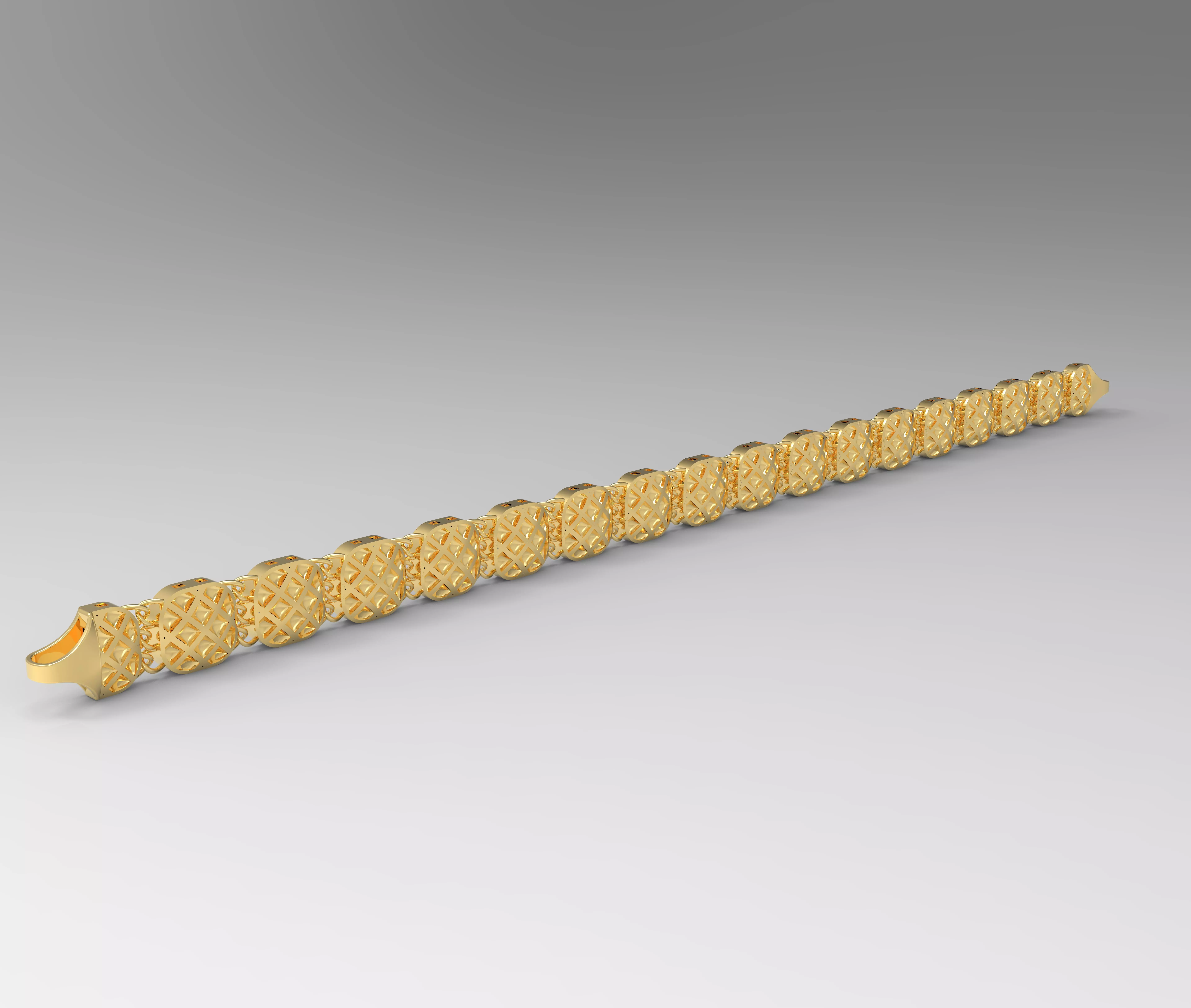 8 mm kare bileklik 3D print model_0