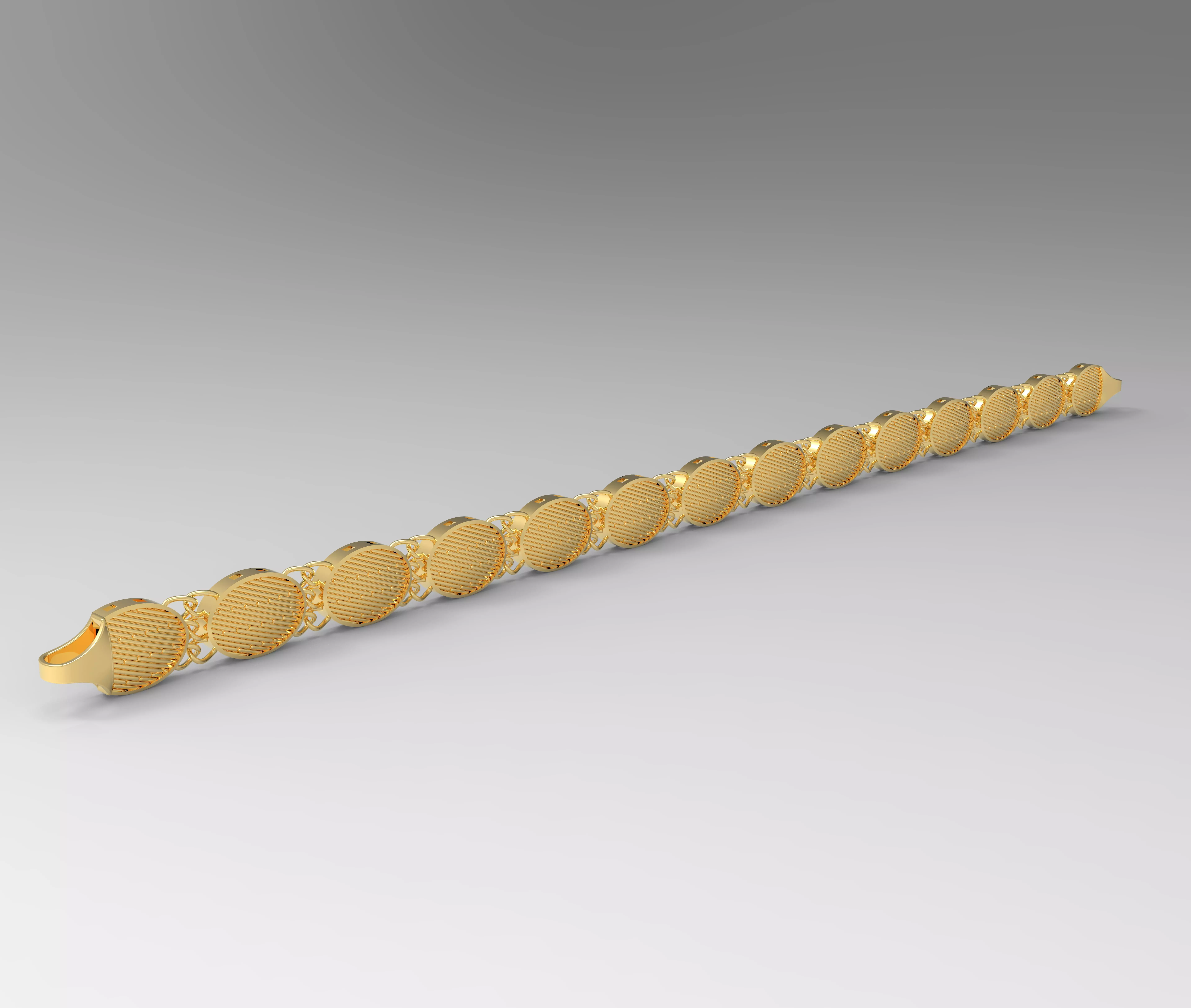 8 mm oval bileklik 3D print model_0