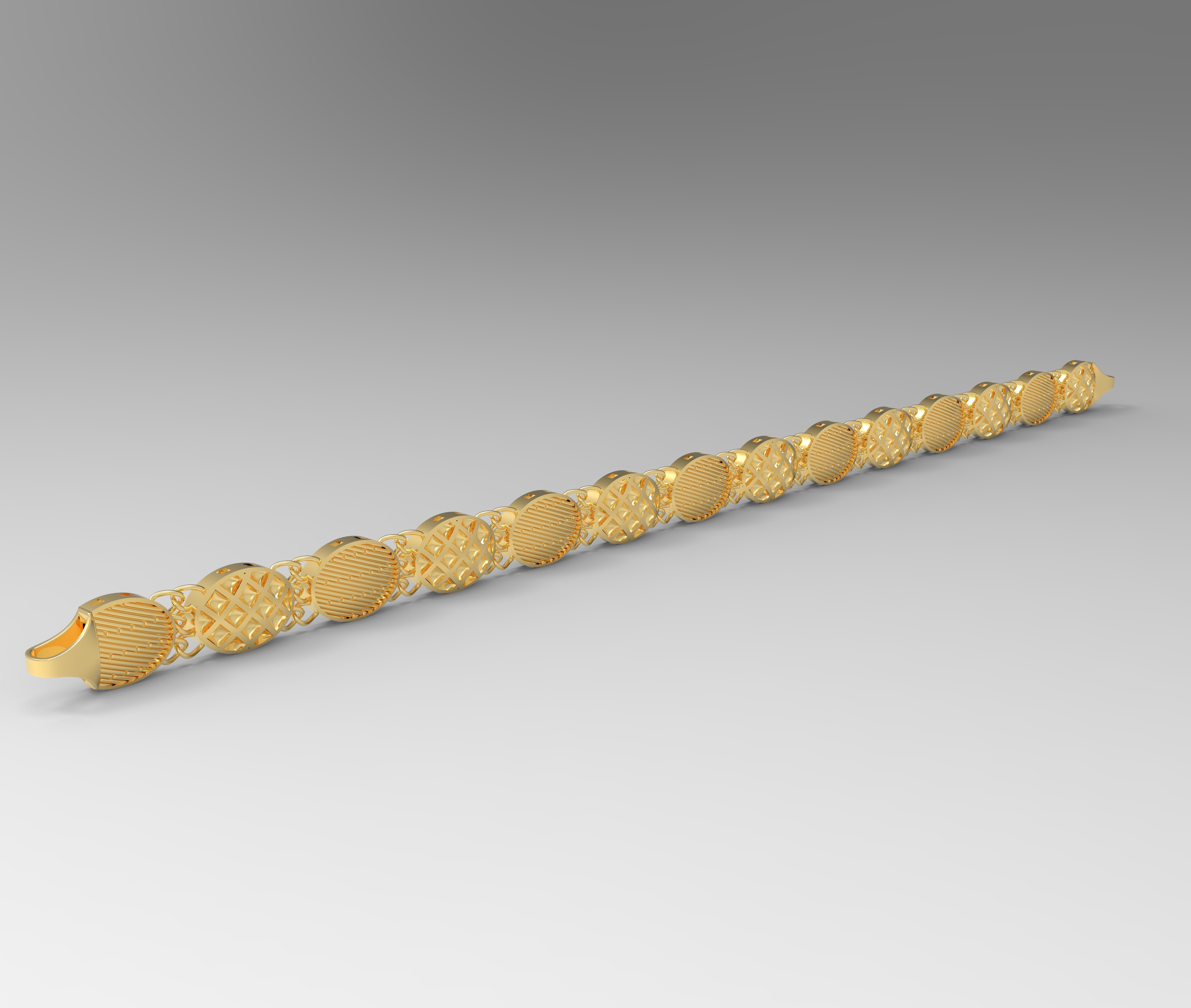 8 mm oval bileklik 3D print model_0